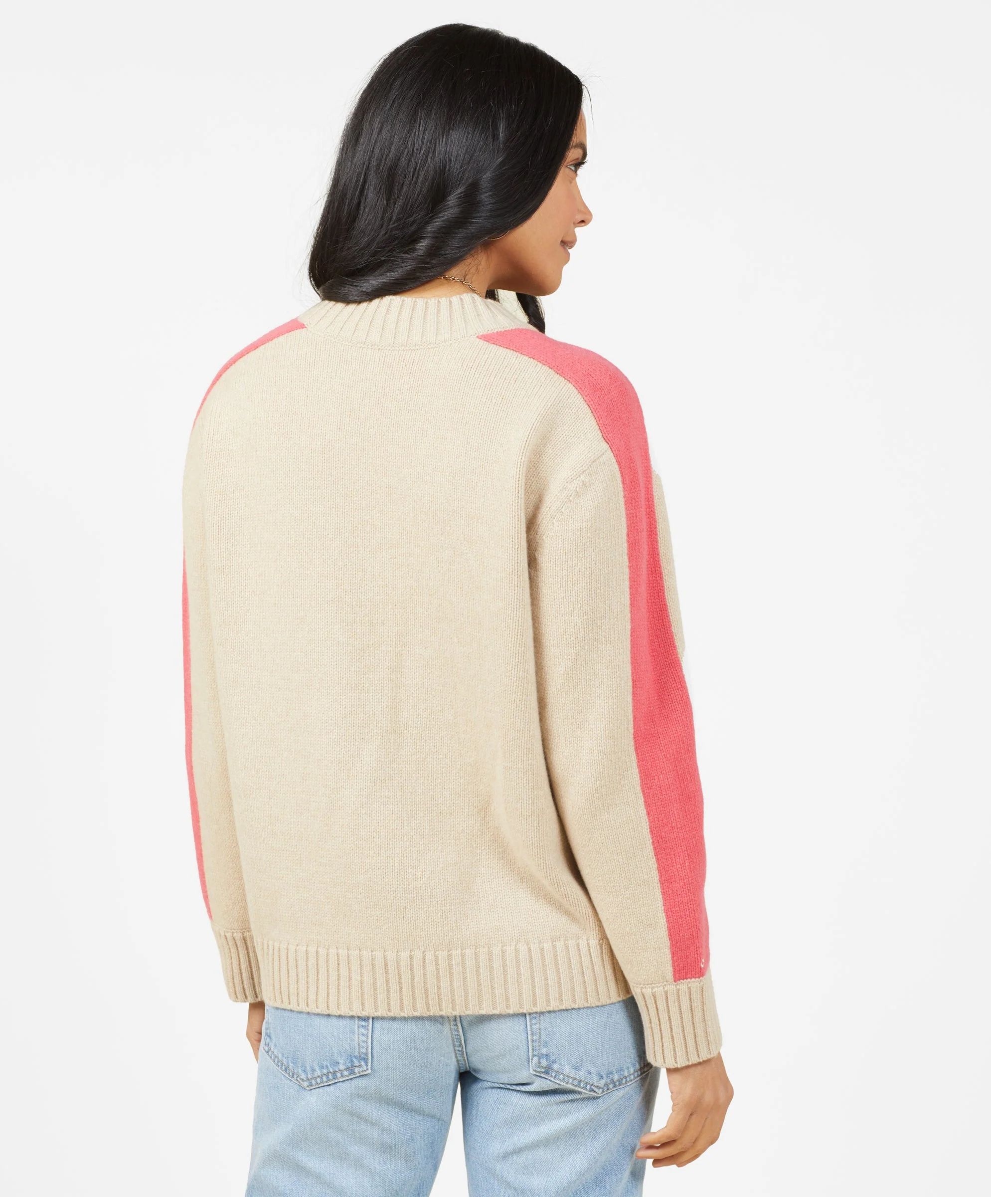 Archer Cashmere Crew with Stripe - Outerworn - Image 5