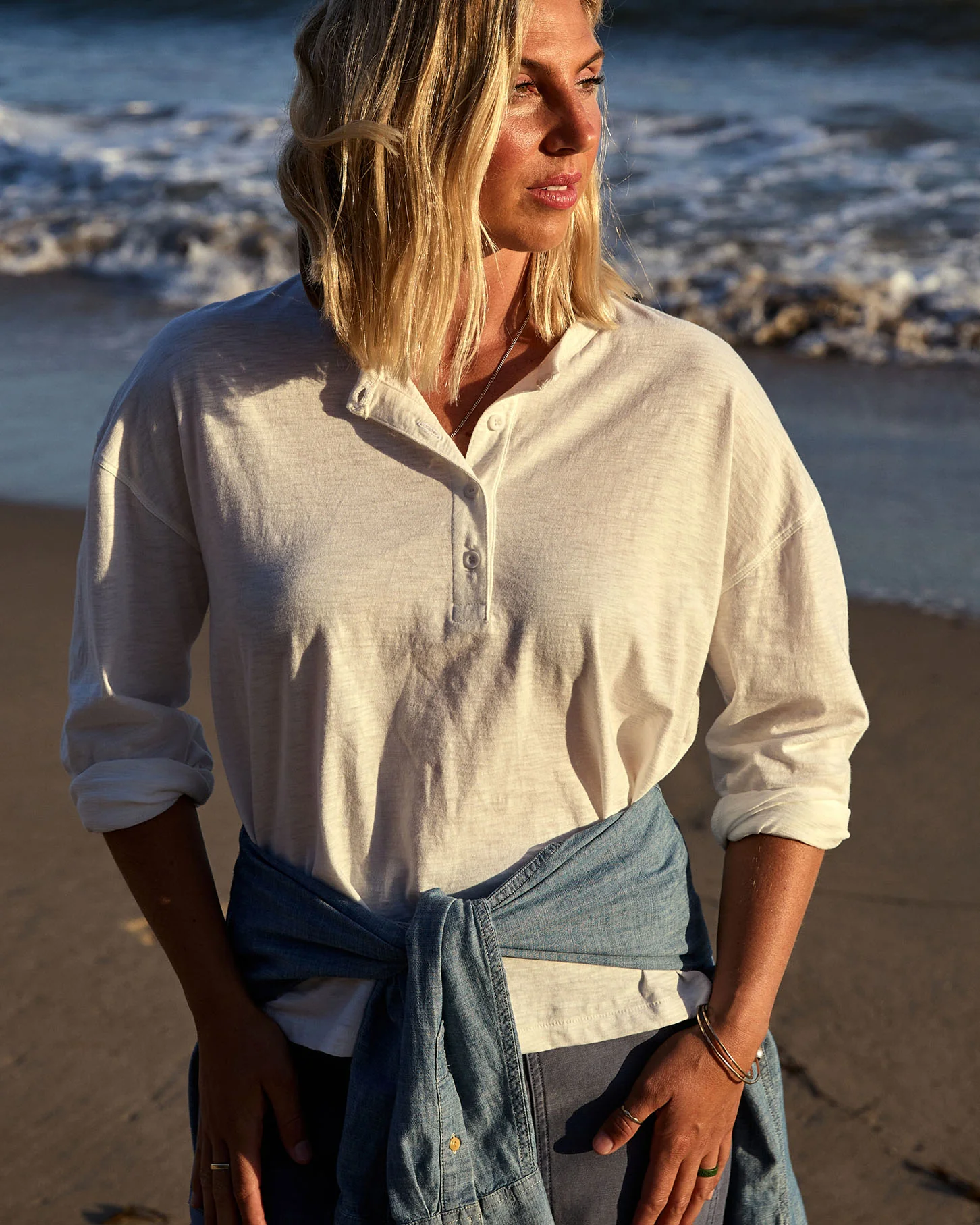Saltwater Slub Henley - FINAL SALE - Image 2