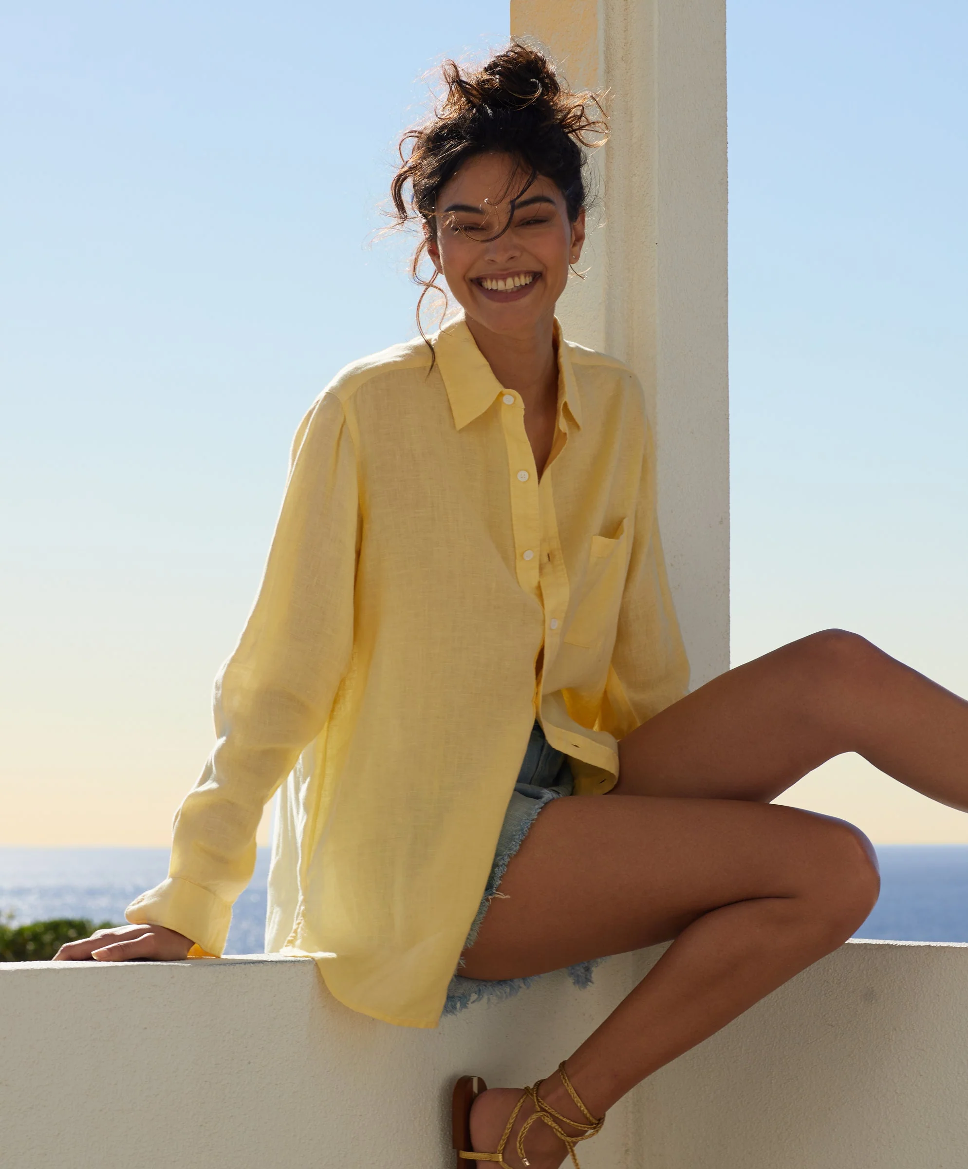 Sydney Linen Boyfriend Shirt - Outerworn - Image 7