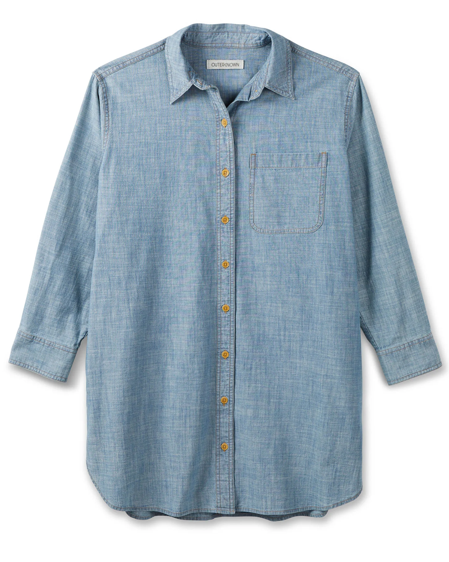 The Chambray Weekend Shirt Dress - Outerworn - Image 4