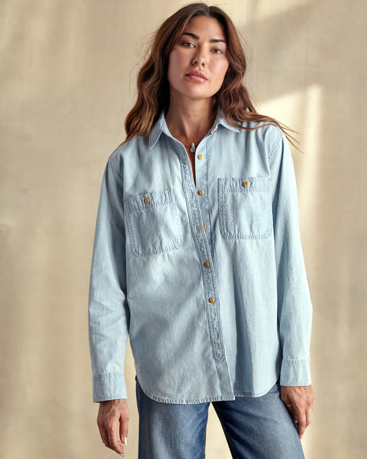 Women's Chambray Utility Shirt - Image 3
