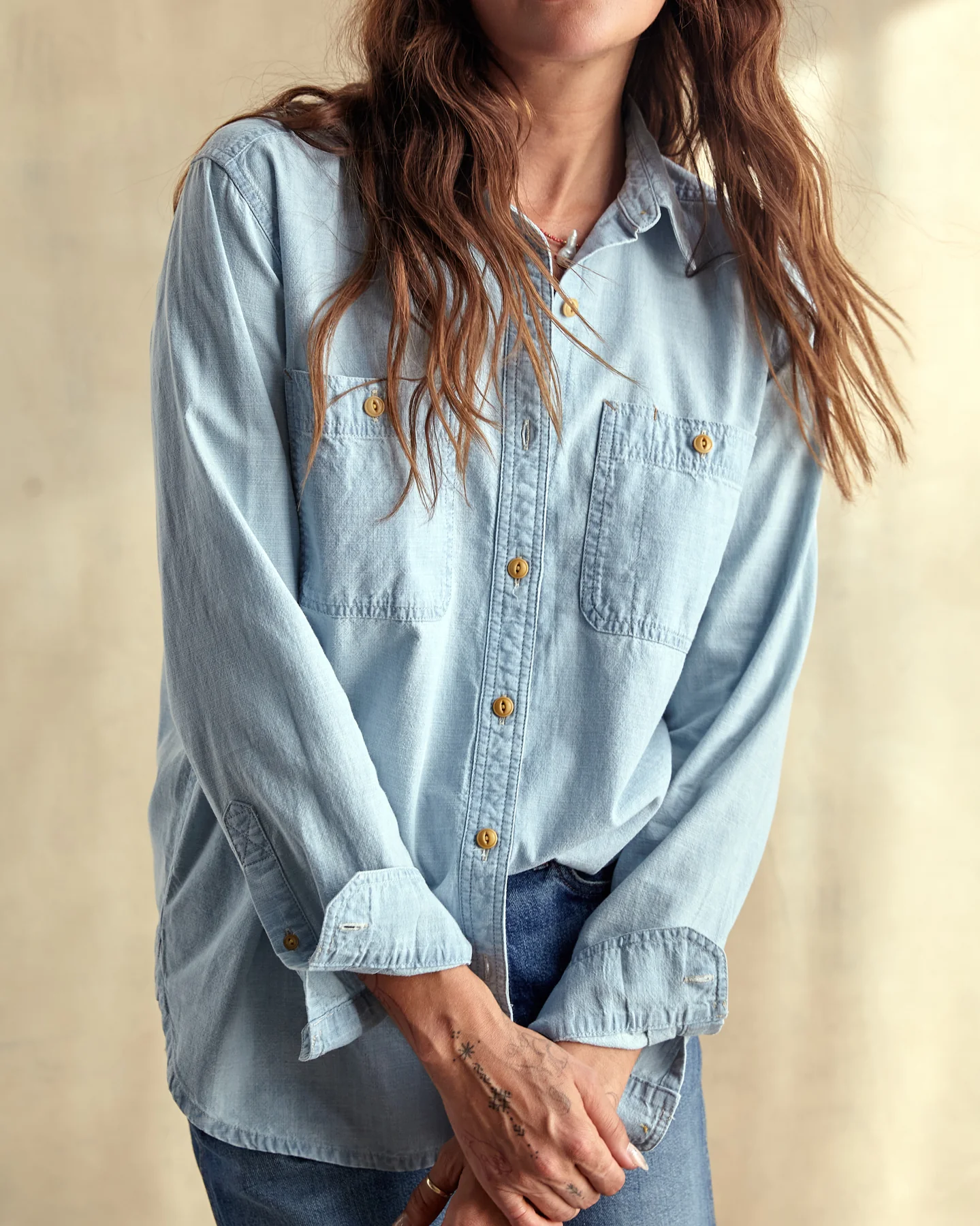 Women's Chambray Utility Shirt - Image 4